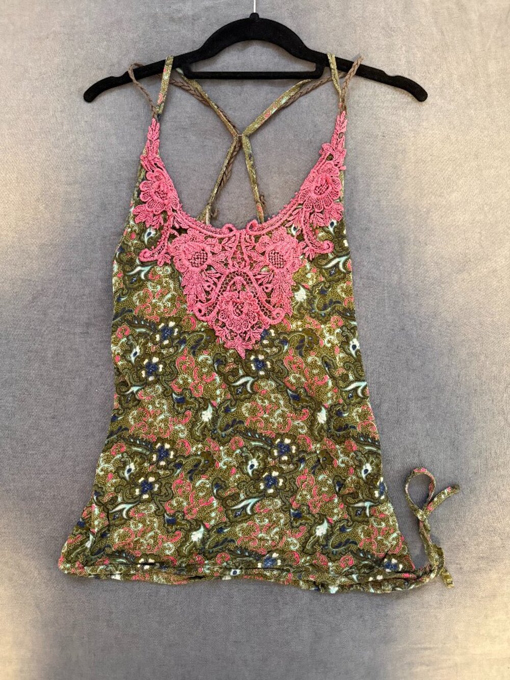 Free People Paisley Bohemian Tank Top